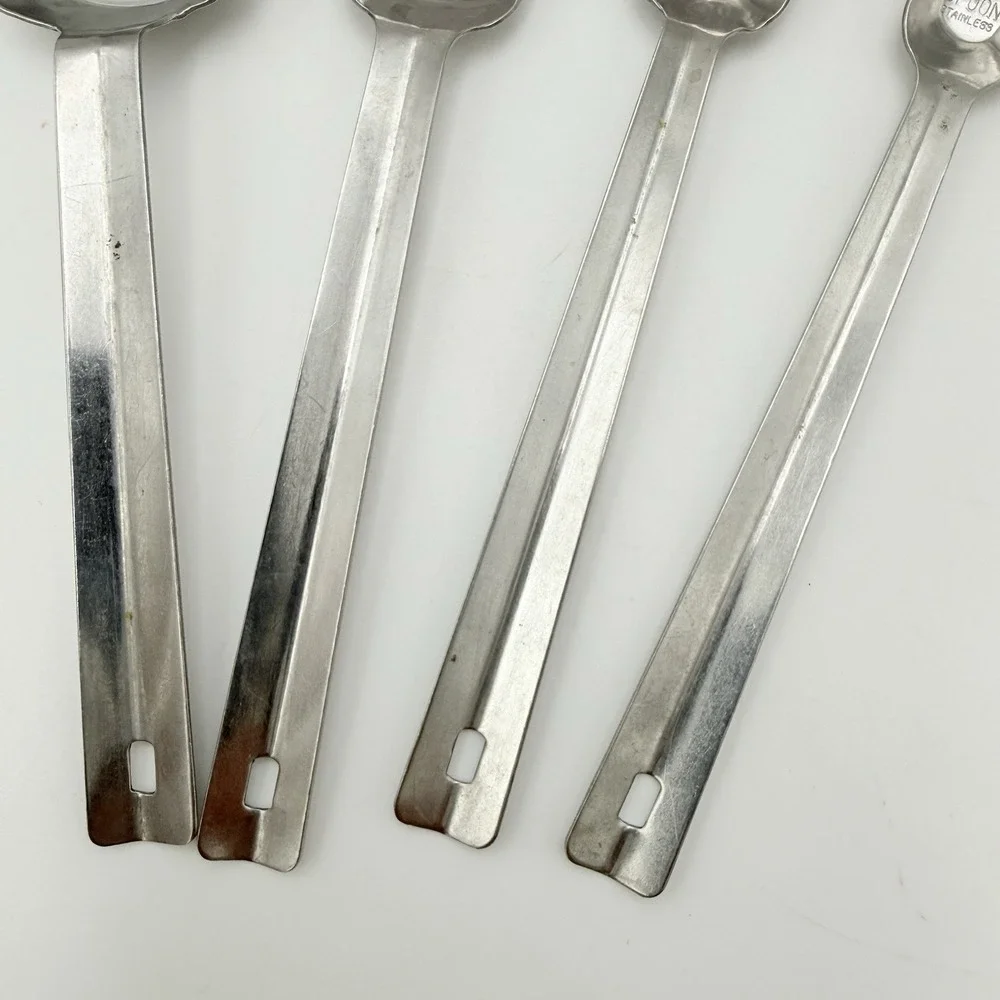 Vintage Shovel Style Stainless Measuring Spoon Set of‎ 4 Nevco? Kitchen
